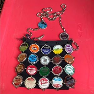 Vintage bottle cap purse